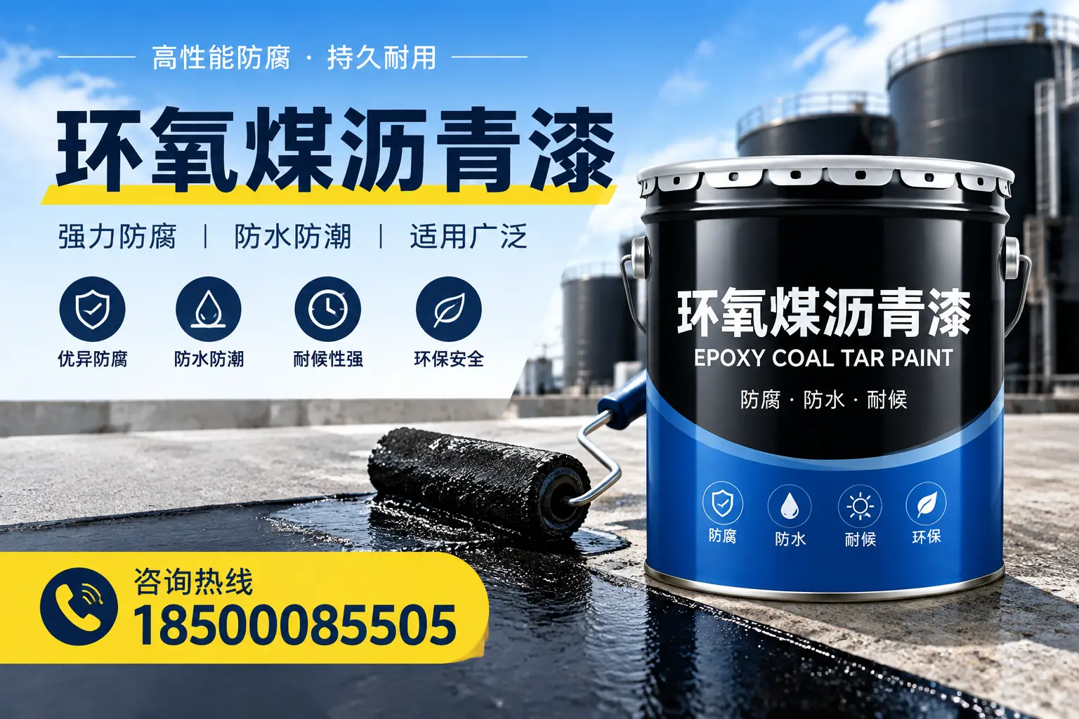 选择环氧煤沥青漆的五大理由，来宾客户必知